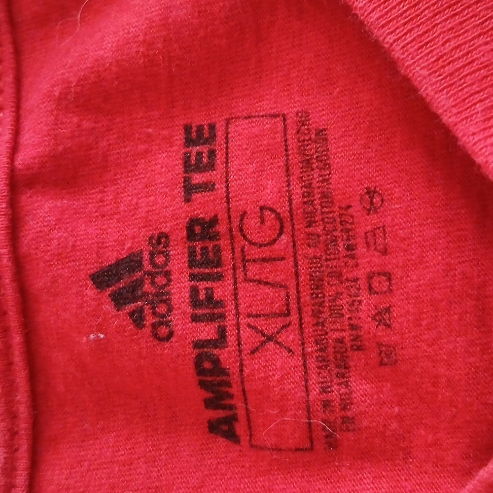 Adidas mens red amplifier tee shirt size XL - Picture 10 of 10